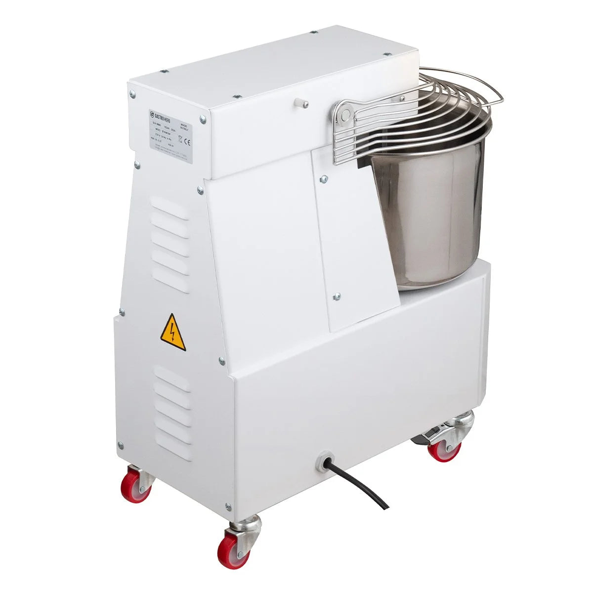 Spiral-Teigknetmaschine PROFI 10 Liter 230V mit Rollen - fester Kopf