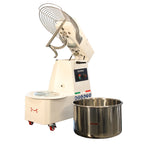 Spiral-Teigknetmaschine PROFI 22 Liter 400V mit Rollen - variabler Kopf