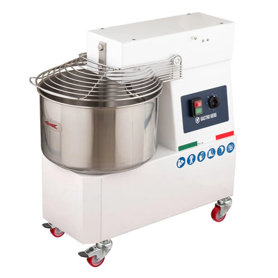 
Spiral-Teigknetmaschine PROFI 22 Liter 230V mit Rollen - fester Kopf