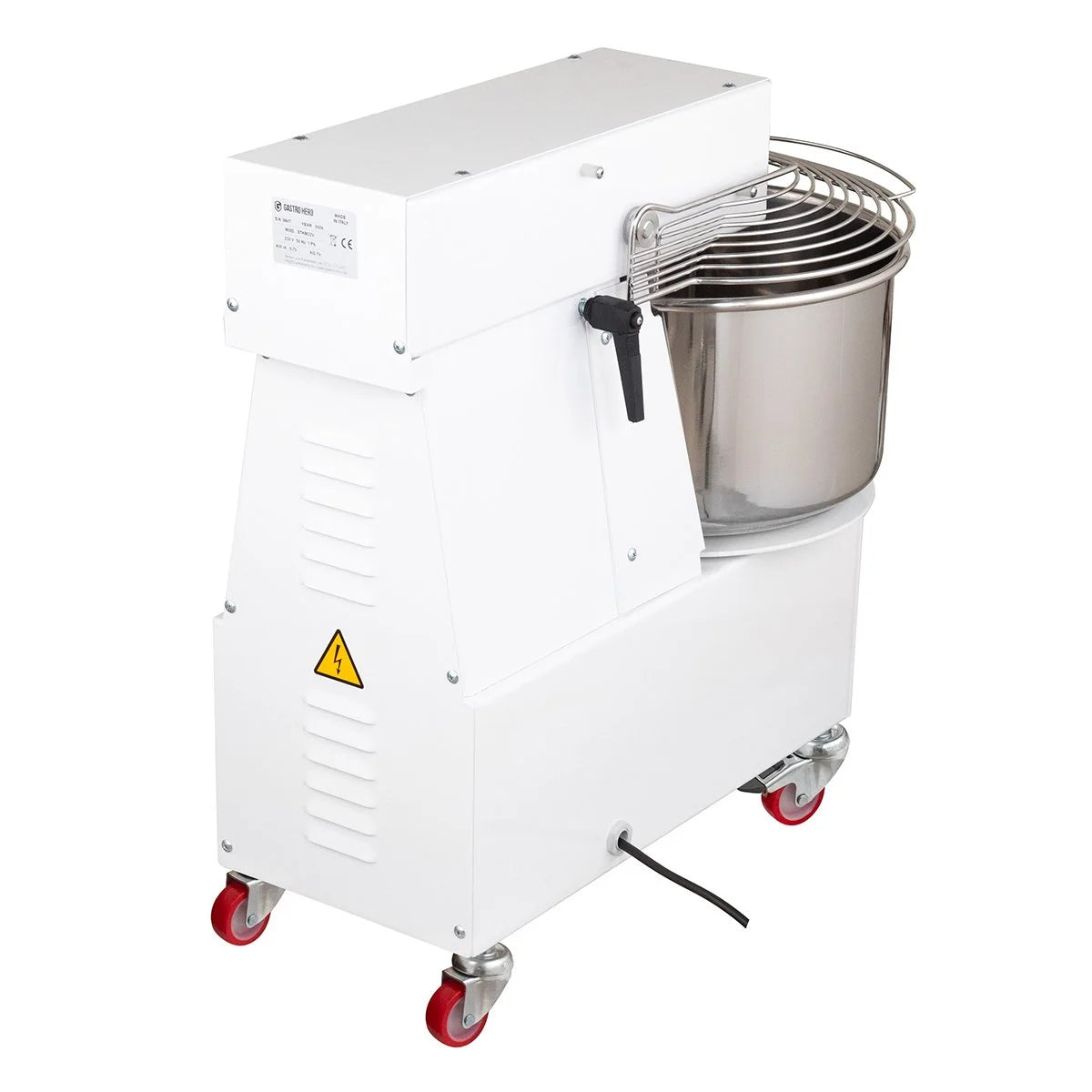 Spiral-Teigknetmaschine PROFI 33 Liter 230V mit Rollen - variabler Kopf