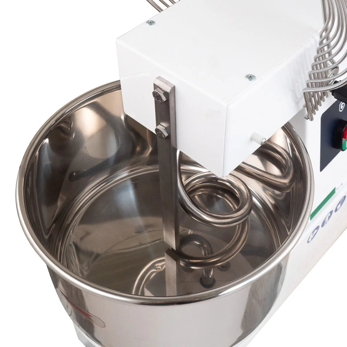 Spiral-Teigknetmaschine PROFI 33 Liter 230V mit Rollen - variabler Kopf