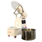 Spiral-Teigknetmaschine PROFI 42 Liter 400V mit Rollen - variabler Kopf