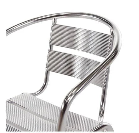 Bistrostühle Bolero aus Aluminium mit gerundeter Armlehne - 4 Stück
