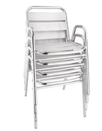 Bistrostühle Bolero mit Unterarmlehne Aluminium - 4 Stück