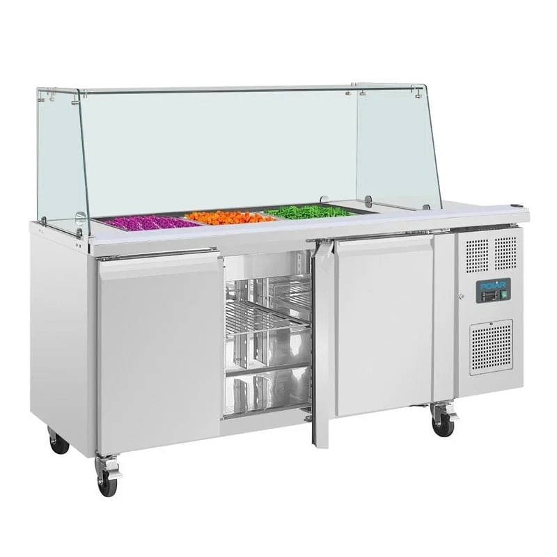 Dreitürige Saladette Thekenkühlschrank der Polar U-Serie