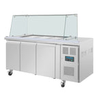 Dreitürige Saladette Thekenkühlschrank der Polar U-Serie