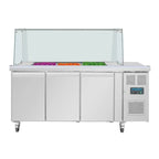 Dreitürige Saladette Thekenkühlschrank der Polar U-Serie