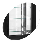 Tefcold Standkühlvitrine UPD400-C schwarz