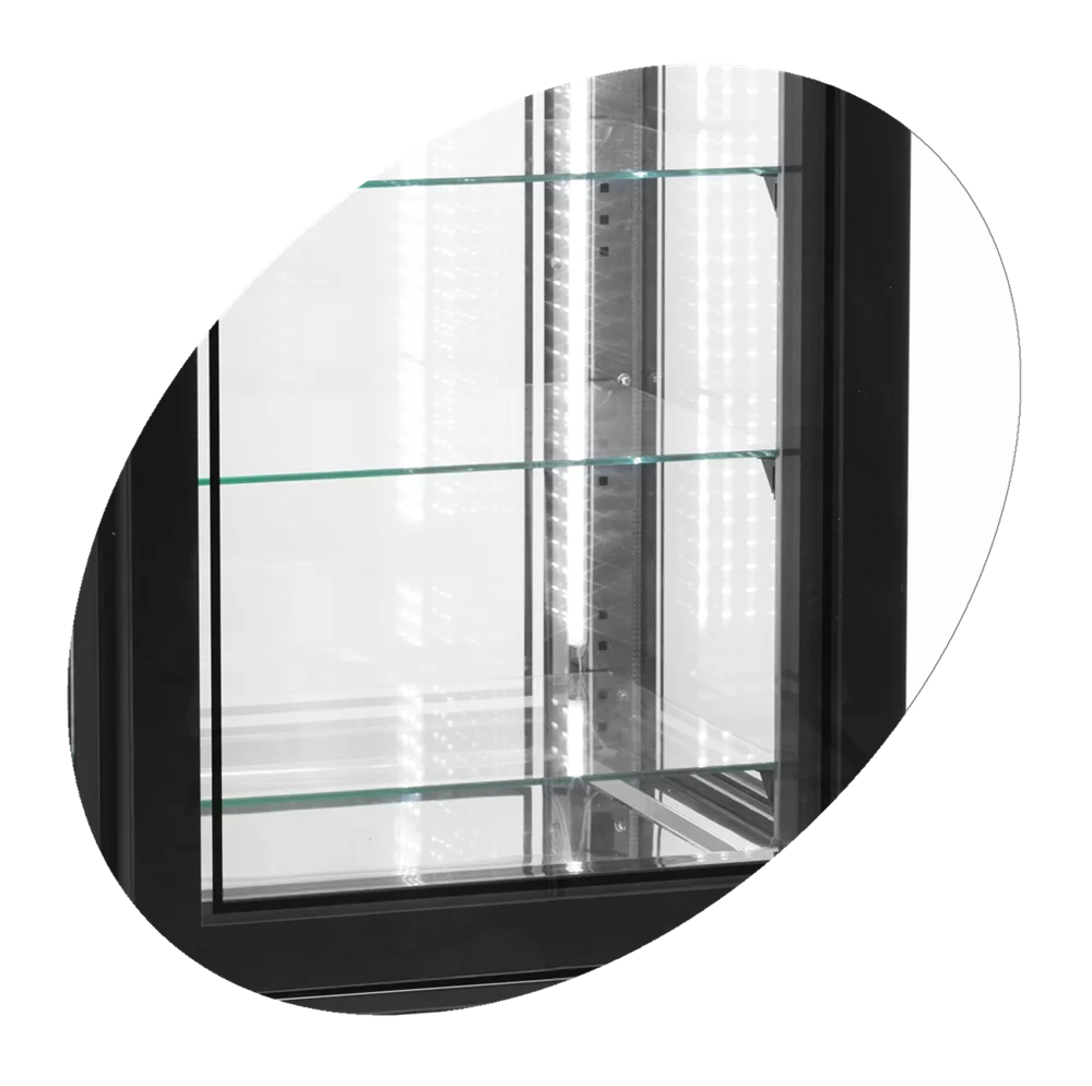 Tefcold Standkühlvitrine UPD400-C schwarz