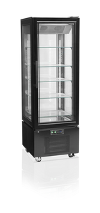 Tefcold Standtiefkühlvitrine UPD400-F schwarz