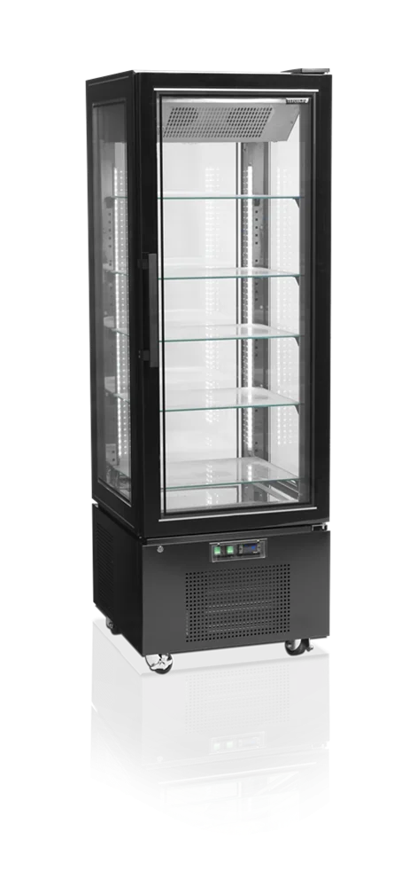 Tefcold Standtiefkühlvitrine UPD400-F schwarz