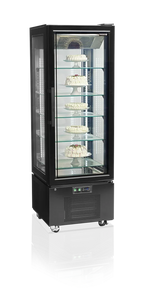 Tefcold Standtiefkühlvitrine UPD400-F schwarz