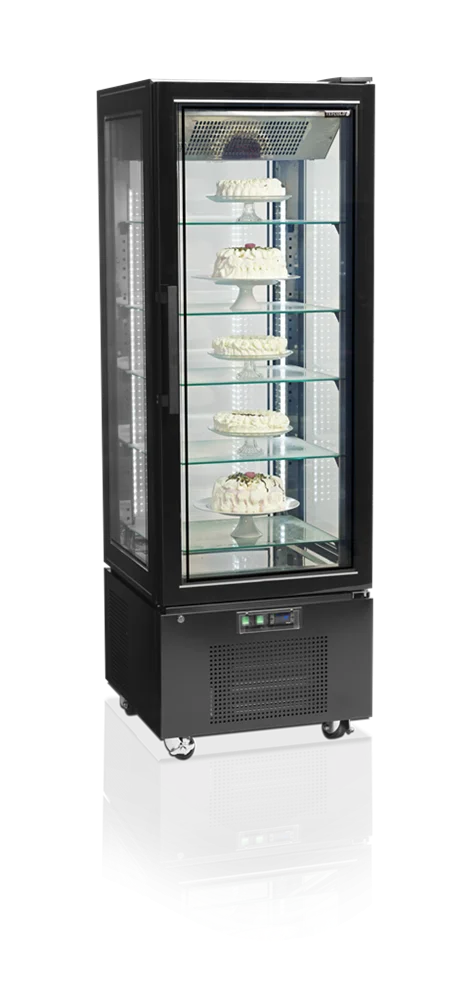 Tefcold Standtiefkühlvitrine UPD400-F schwarz