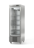 Coreco Edelstahltiefkühlschrank US Range 650 mit Glastür