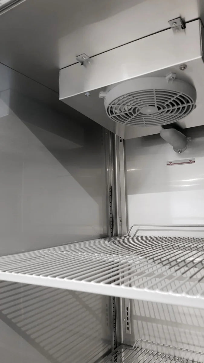 Coreco Edelstahltiefkühlschrank US Range 650 mit Glastür