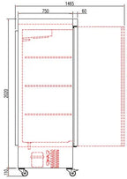 Coreco Edelstahlkühlschrank US Range 1400