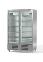 Coreco Edelstahlkühlschrank US Range 1400 mit Glastür