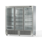 Coreco Edelstahlkühlschrank US Range 2200 mit Glastür