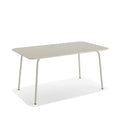 Feros Shine Gartentisch Stahl rechteckig – Beige
