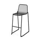 Feros Mase Barhocker Metall stapelbar – Schwarz