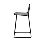 Feros Mase Barhocker Metall stapelbar – Schwarz