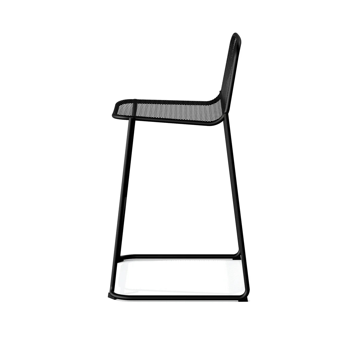 Feros Mase Barhocker Metall stapelbar – Schwarz