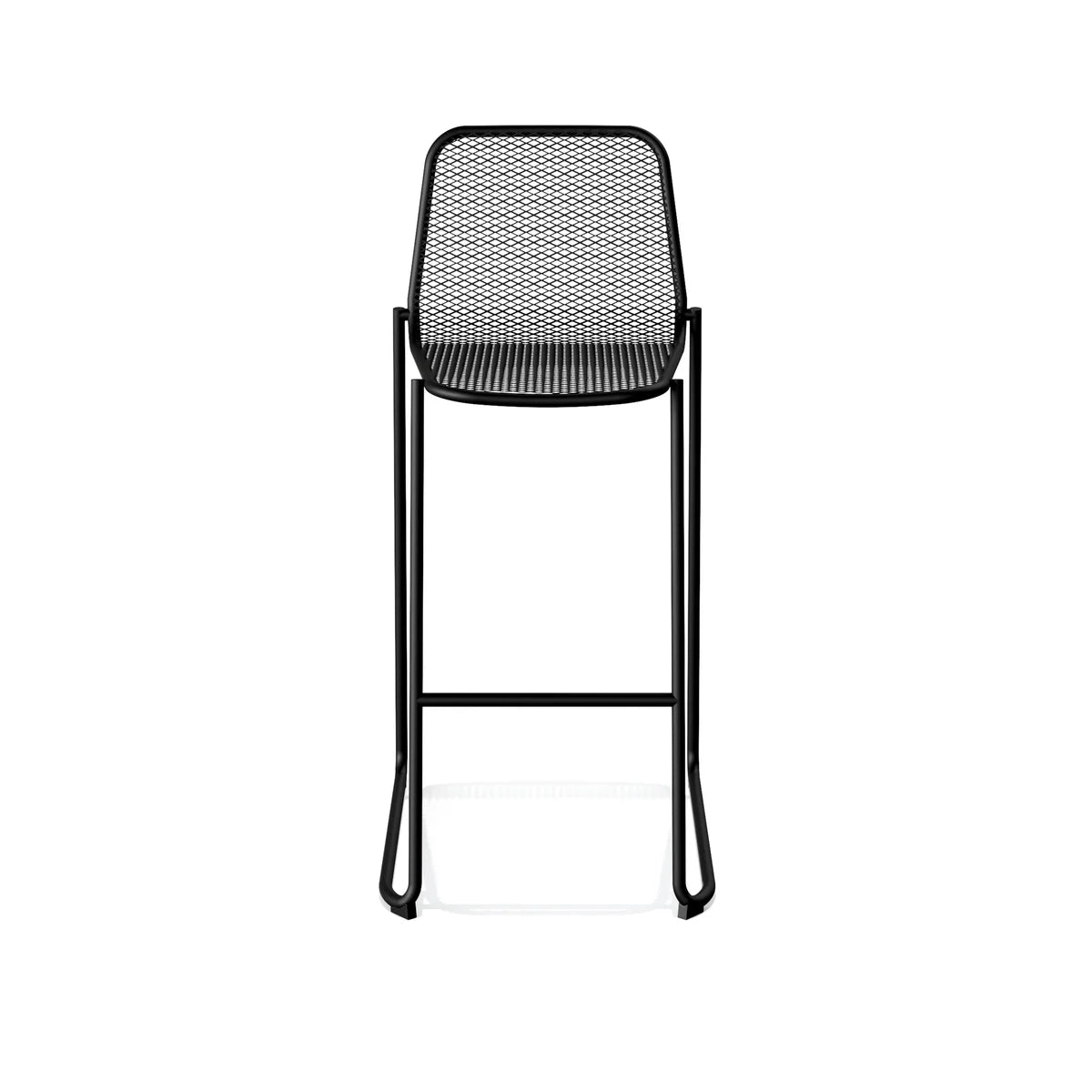Feros Mase Barhocker Metall stapelbar – Schwarz