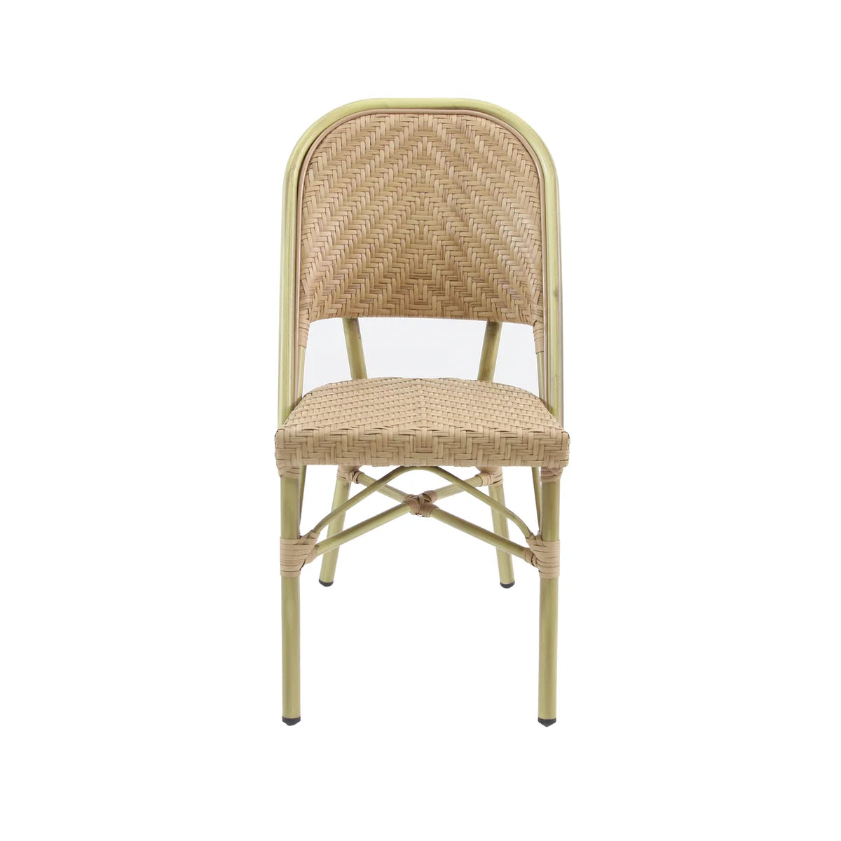 Feros Paris Bistrostuhl Rattan – Bambus-Natur