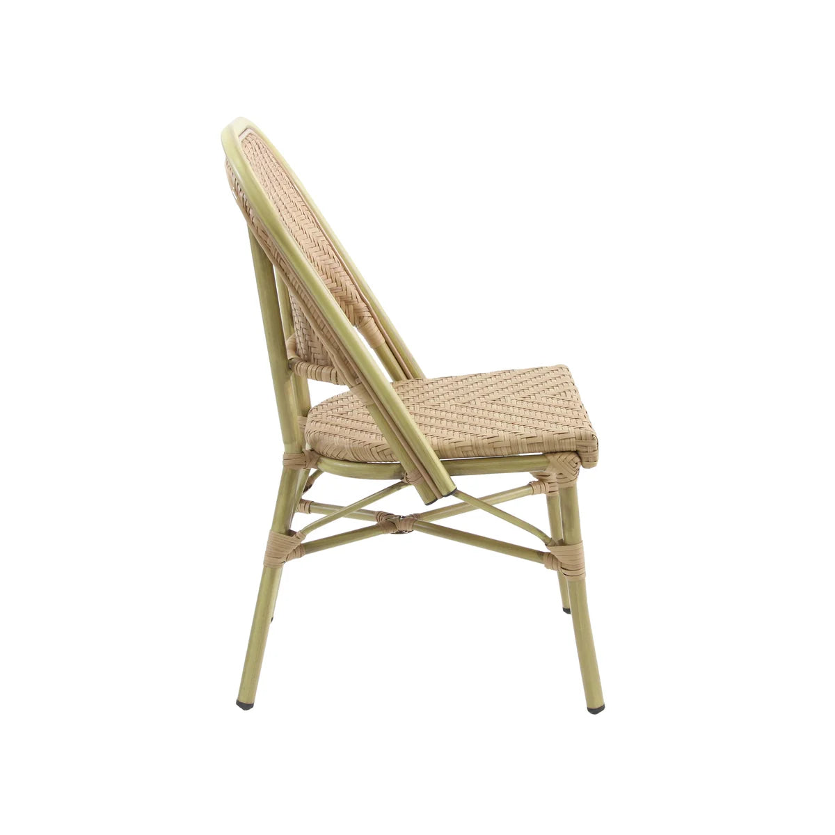 Feros Paris Bistrostuhl Rattan – Bambus-Natur