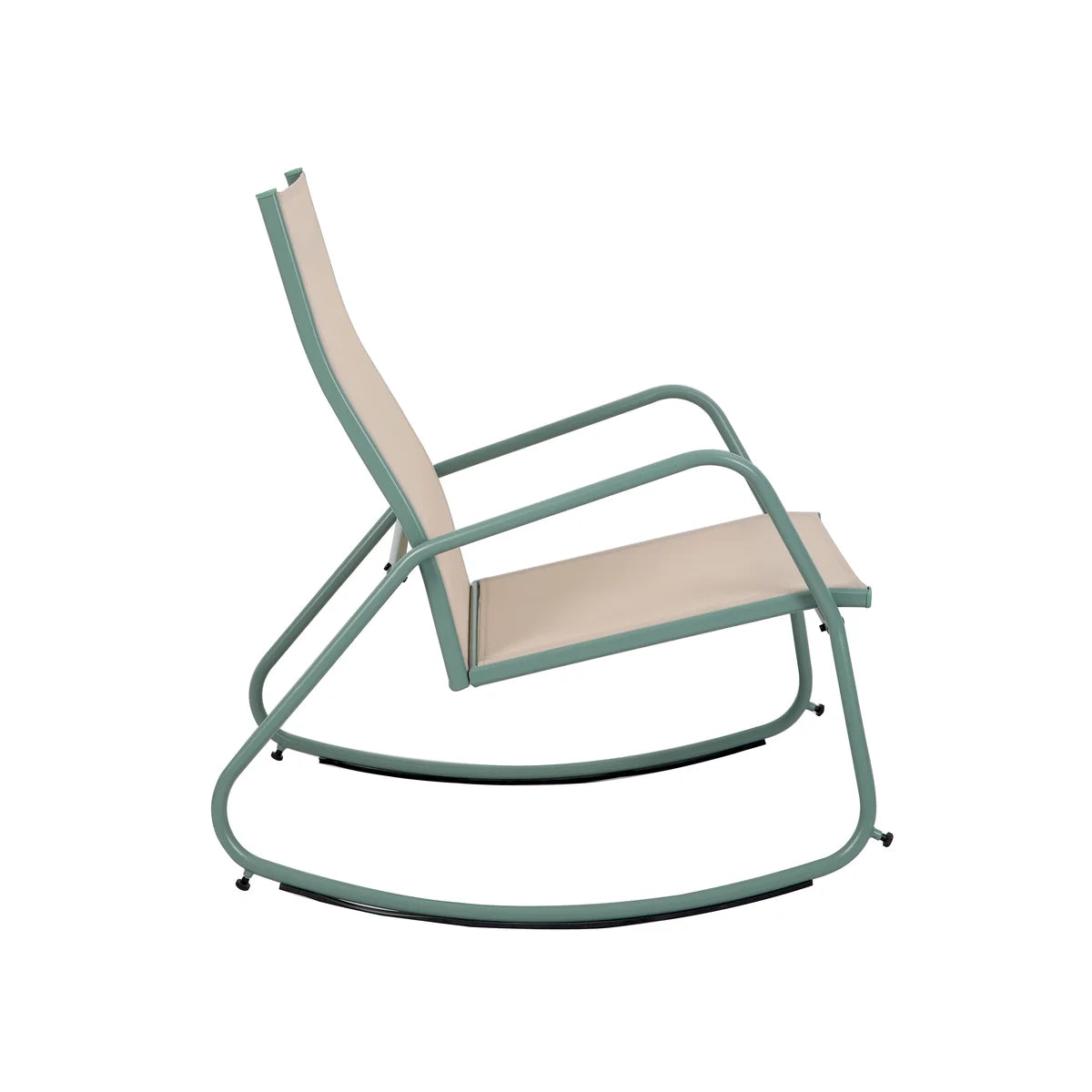 barths Brody Garten-Schaukelstuhl – Grün-Beige