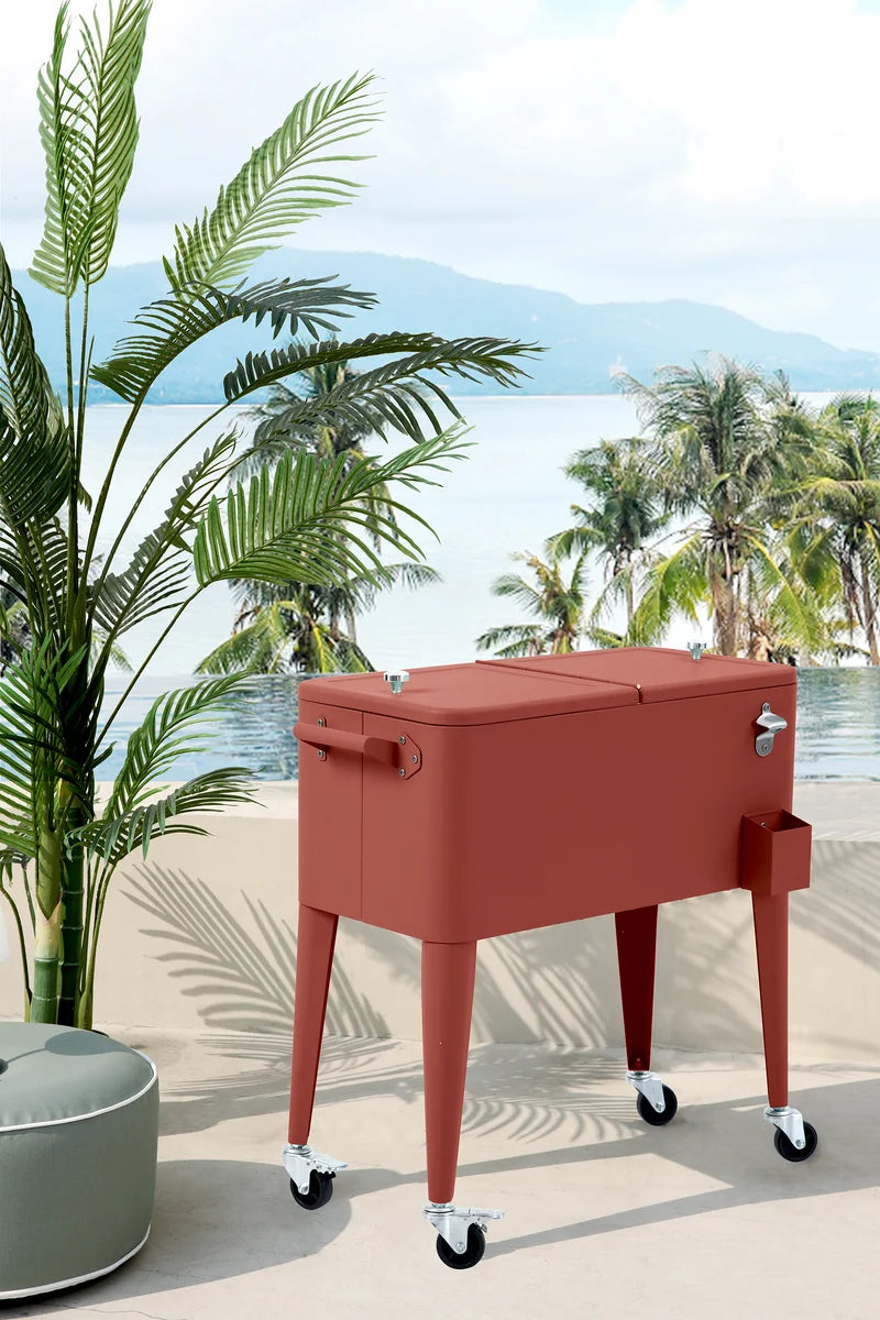 barths Icy Kühlbox auf Rädern – Terracotta