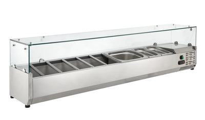 
Kühlaufsatz ECO 8 x GN 1/4 mit Glasaufsatz 1600 mm