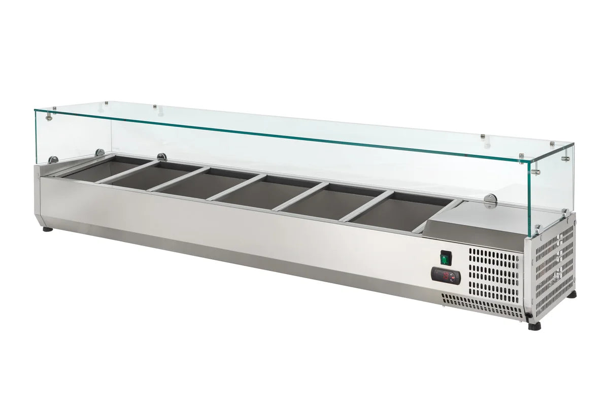 Kühlaufsatz ECO 9 x GN 1/3 mit Glasaufsatz