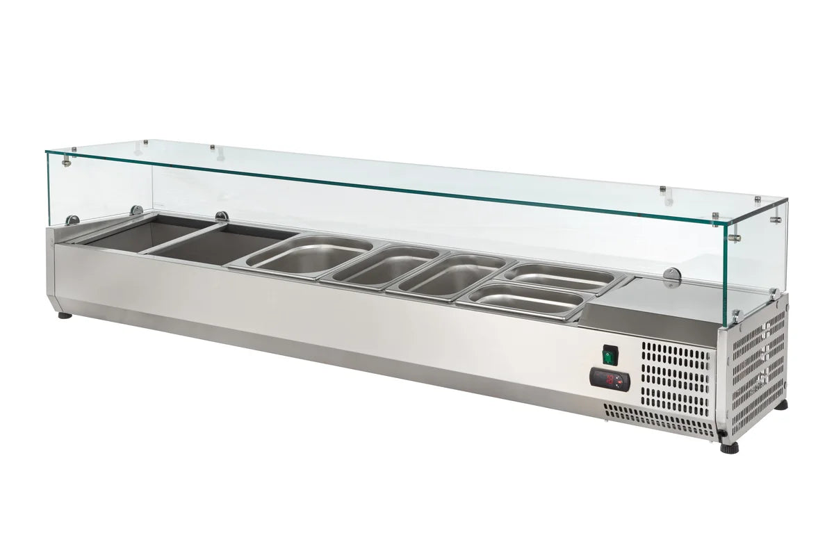 Kühlaufsatz ECO 9 x GN 1/3 mit Glasaufsatz