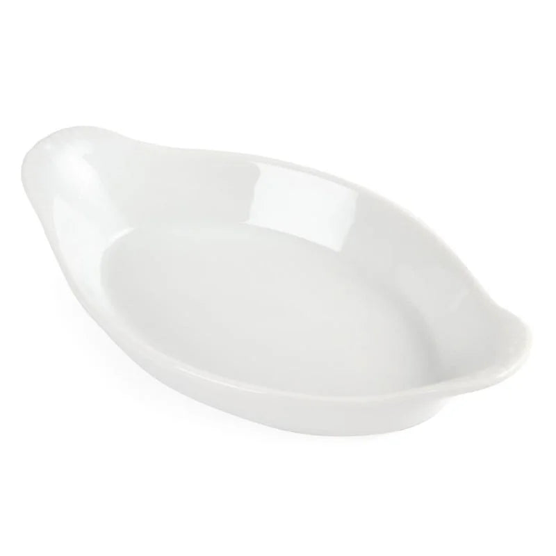 Olympia Whiteware ovale Gratinschalen weiß 204 x 115 mm - 6 Stk.