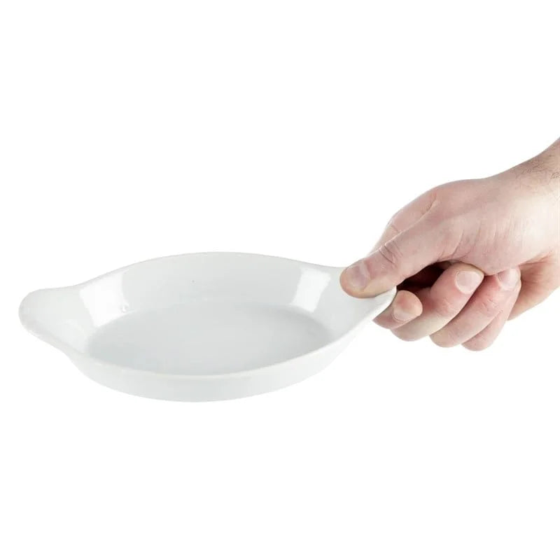 Olympia Whiteware ovale Gratinschalen weiß 204 x 115 mm - 6 Stk.