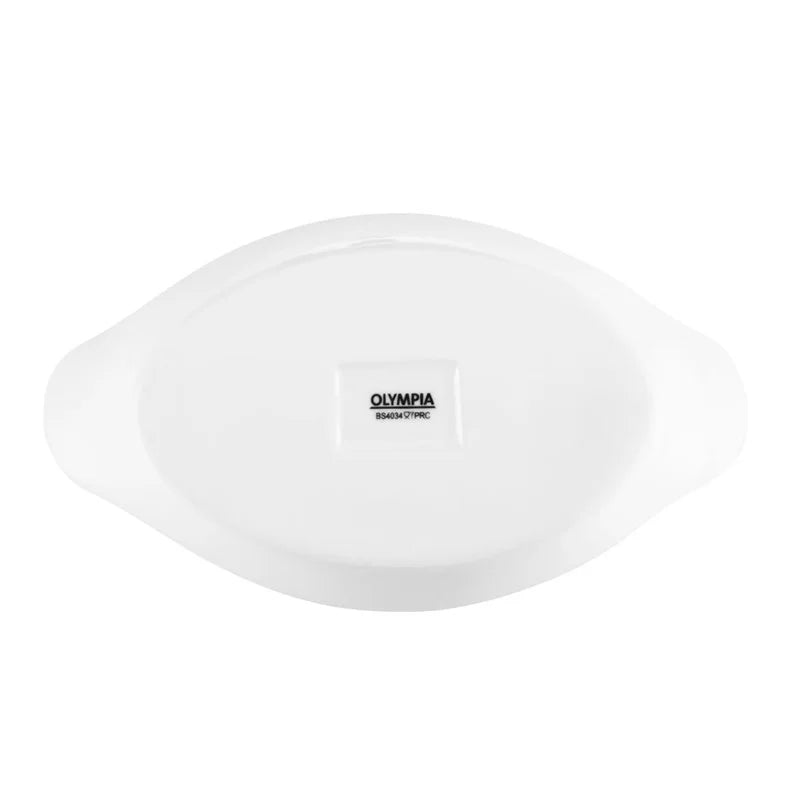 Olympia Whiteware ovale Gratinschalen weiß 204 x 115 mm - 6 Stk.