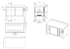 Wärmeschrank ECO 14x6 mit Schiebetüren und Aufkantung