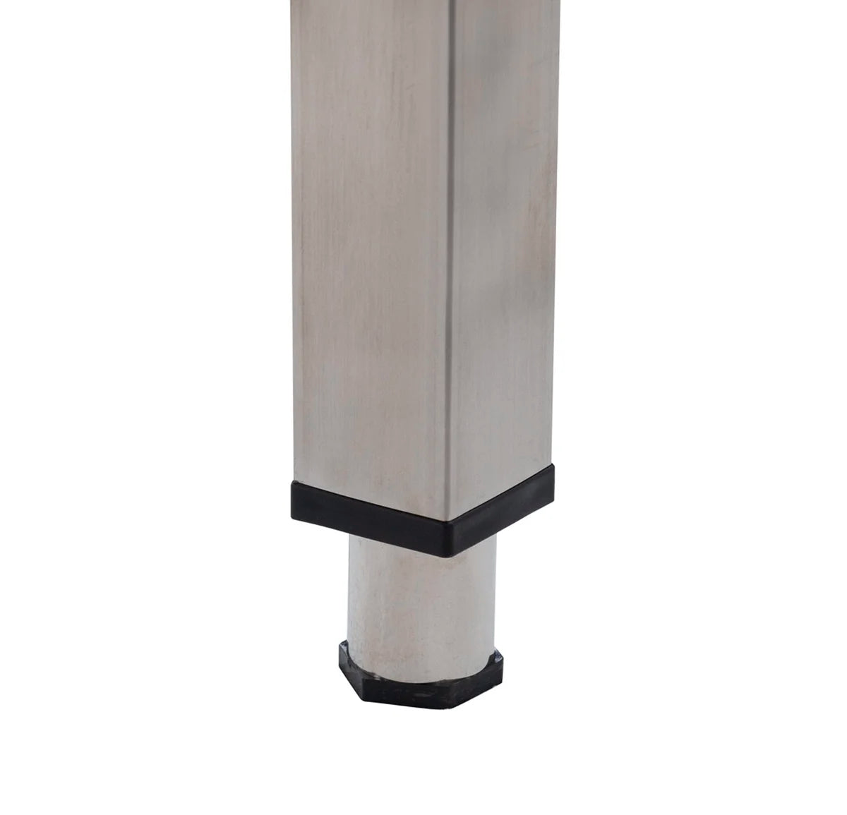 Edelstahl Arbeitstisch Basic 15x7 mit Grundboden, zur Selbstmontage