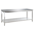 Edelstahl Arbeitstisch Basic 16x6 mit Grundboden, zur Selbstmontage
