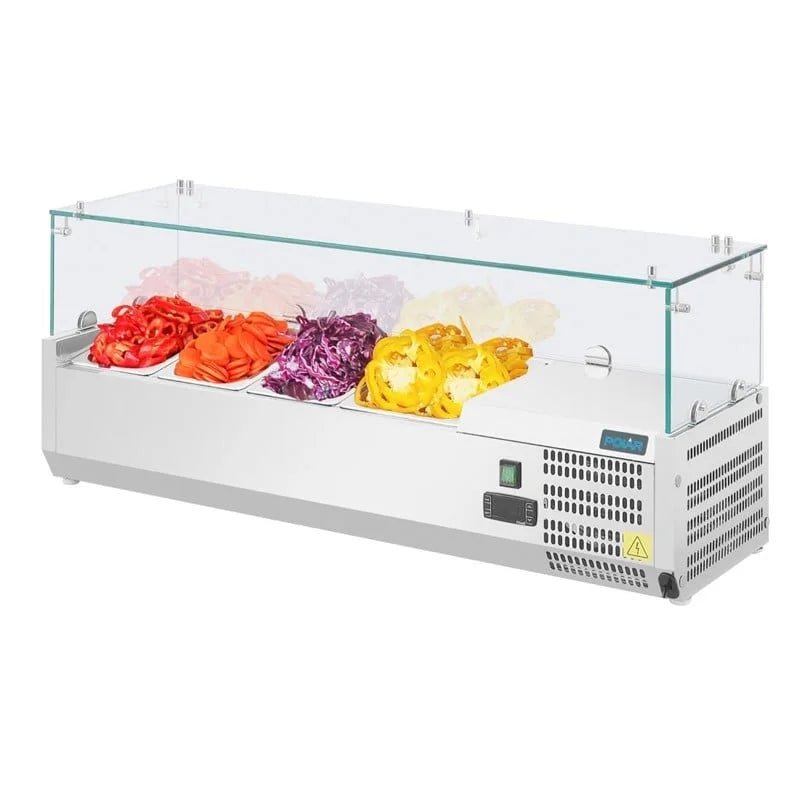 Polar Serie G Aufsatzkühlvitrine für 3x GN1/3 + 1x GN1/2