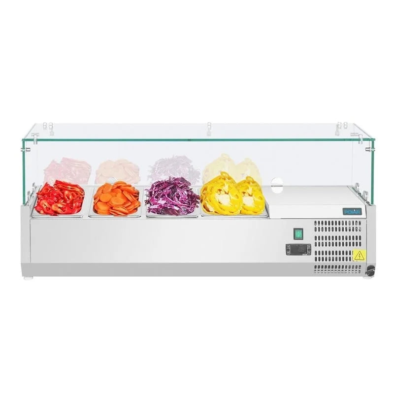 Polar Serie G Aufsatzkühlvitrine für 3x GN1/3 + 1x GN1/2