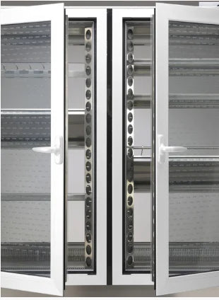 Nordcap Glastür für ALASKA 100 / SLIM 100, rückseitig, Aluminium-Rahmen