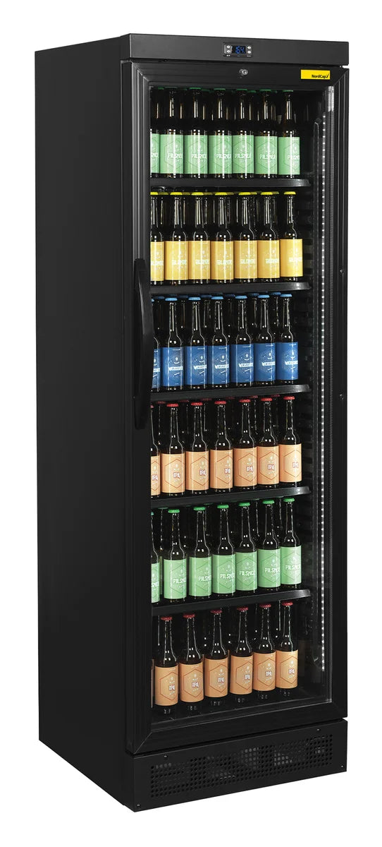 Nordcap Glastürkühlschrank KU 385 G II BLACK