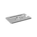 Rieber Edelstahl GN-Deckel GN 1/9 mit Löffelaussparung und Griffmulde, Mod. 1911, A-L