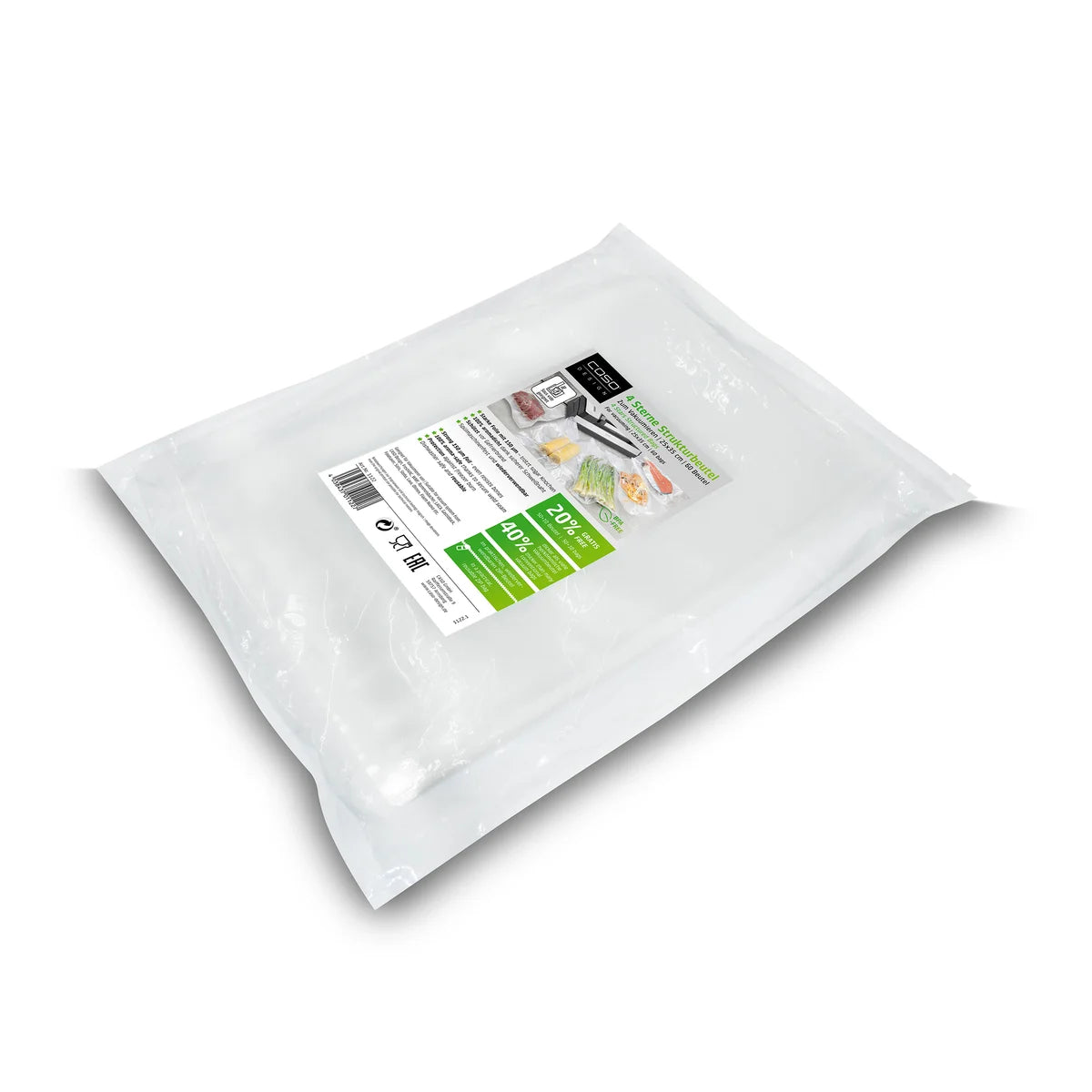 4 Sterne Strukturbeutel 25x35cm, 150µm, 60 Stck.