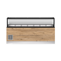 CLASSIC LINE Salattheke 7x 1/1GN, 256x88x134cm, schwarzer Granit, LED Beleuchtung