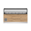 CLASSIC LINE Salattheke 6x 1/1GN, 226x88x134cm, schwarzer Granit, LED Beleuchtung