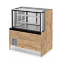 PRO LINE Fleischvitrine 200x84x134cm, schwarzer Granit, LED Beleuchtung
