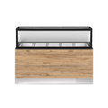 CLASSIC LINE Bain-Marie 5x 1/1GN, 180x88x134cm, schwarzer Granit, LED Beleuchtung